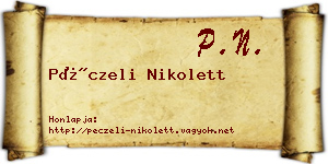 Péczeli Nikolett névjegykártya
