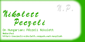 nikolett peczeli business card